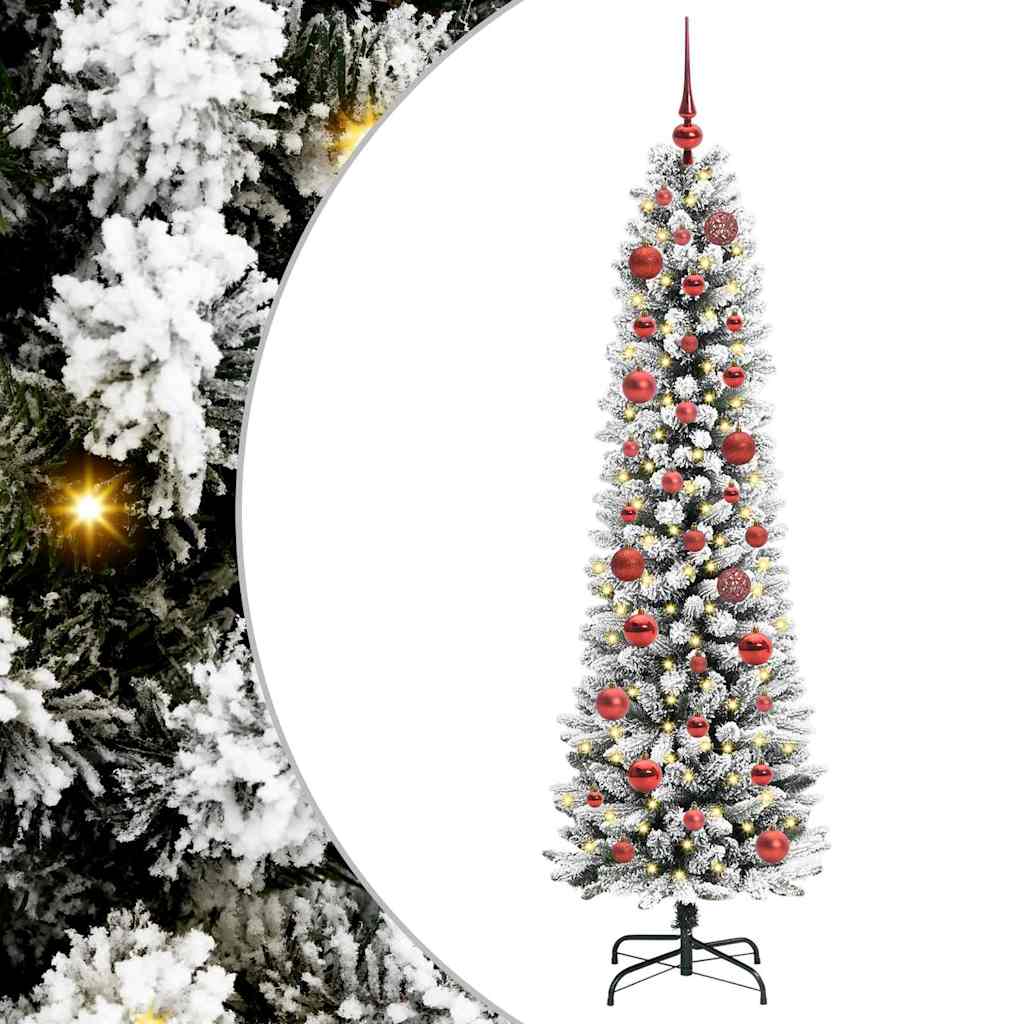 Artificial Christmas Tree with 150 LEDs with Stand White 150 cm