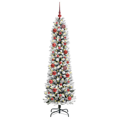 Artificial Christmas Tree with 150 LEDs with Stand White 150 cm
