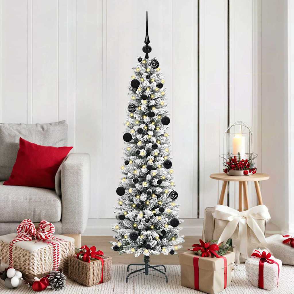 Artificial Christmas Tree with 150 LEDs with Stand White 150 cm