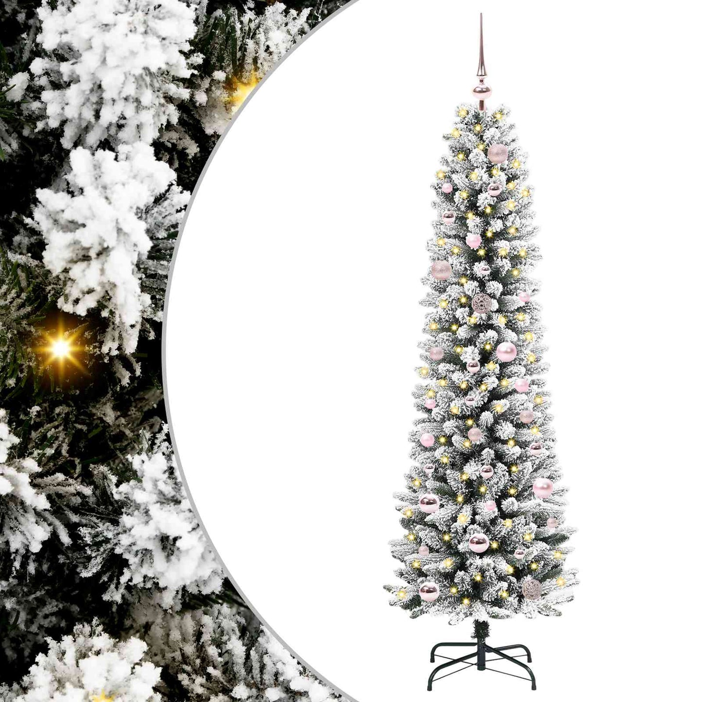 Artificial Christmas Tree with 150 LEDs with Stand White 150 cm