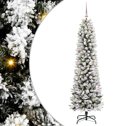 Artificial Christmas Tree with 150 LEDs with Stand White 150 cm
