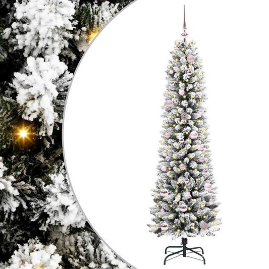 Artificial Christmas Tree with 150 LEDs with Stand White 150 cm