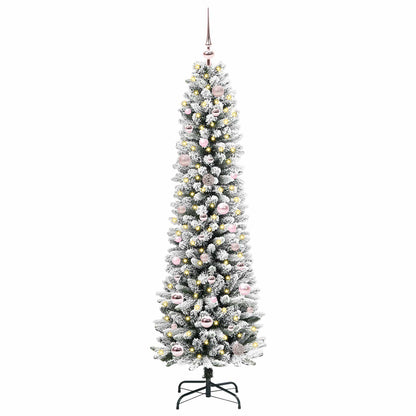 Artificial Christmas Tree with 150 LEDs with Stand White 150 cm