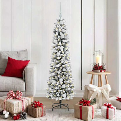 Artificial Christmas Tree with 150 LEDs with Stand White 150 cm