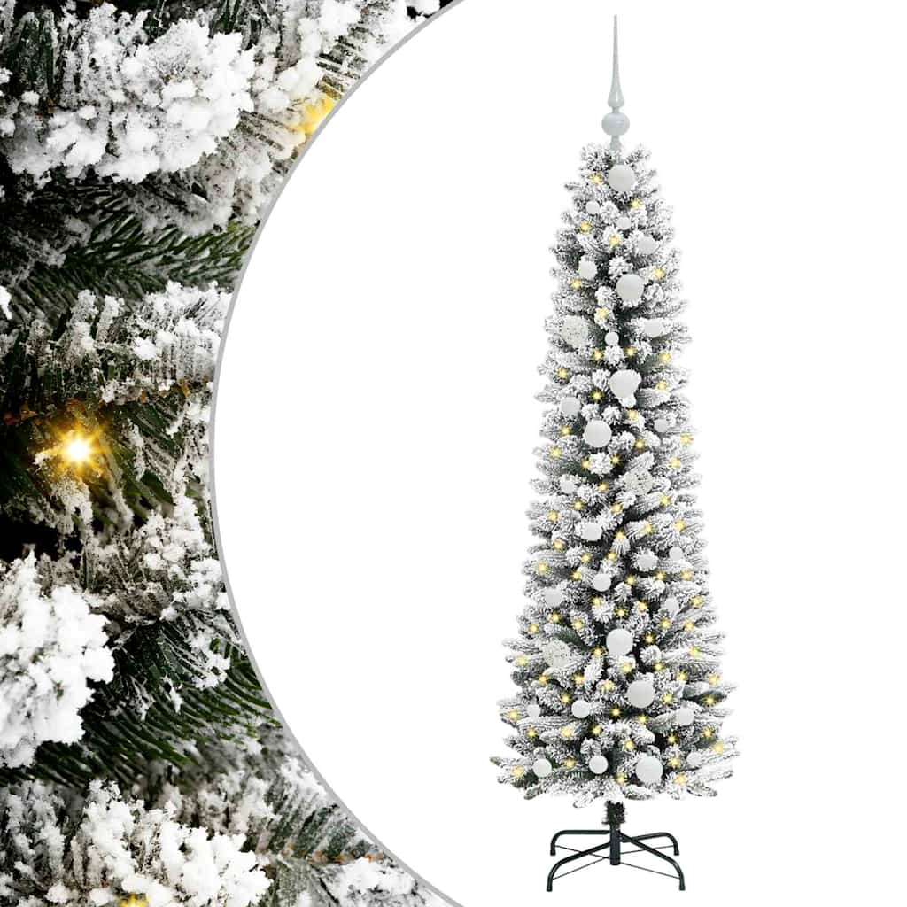 Artificial Christmas Tree with 150 LEDs with Stand White 150 cm