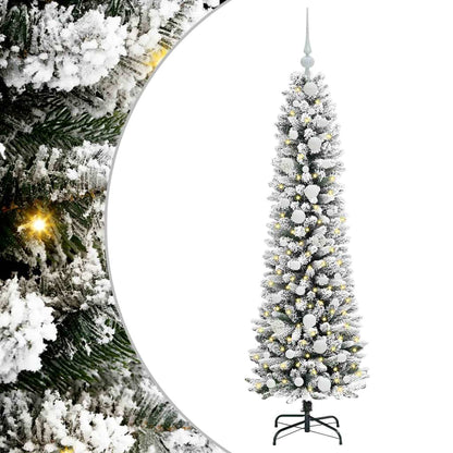Artificial Christmas Tree with 150 LEDs with Stand White 150 cm