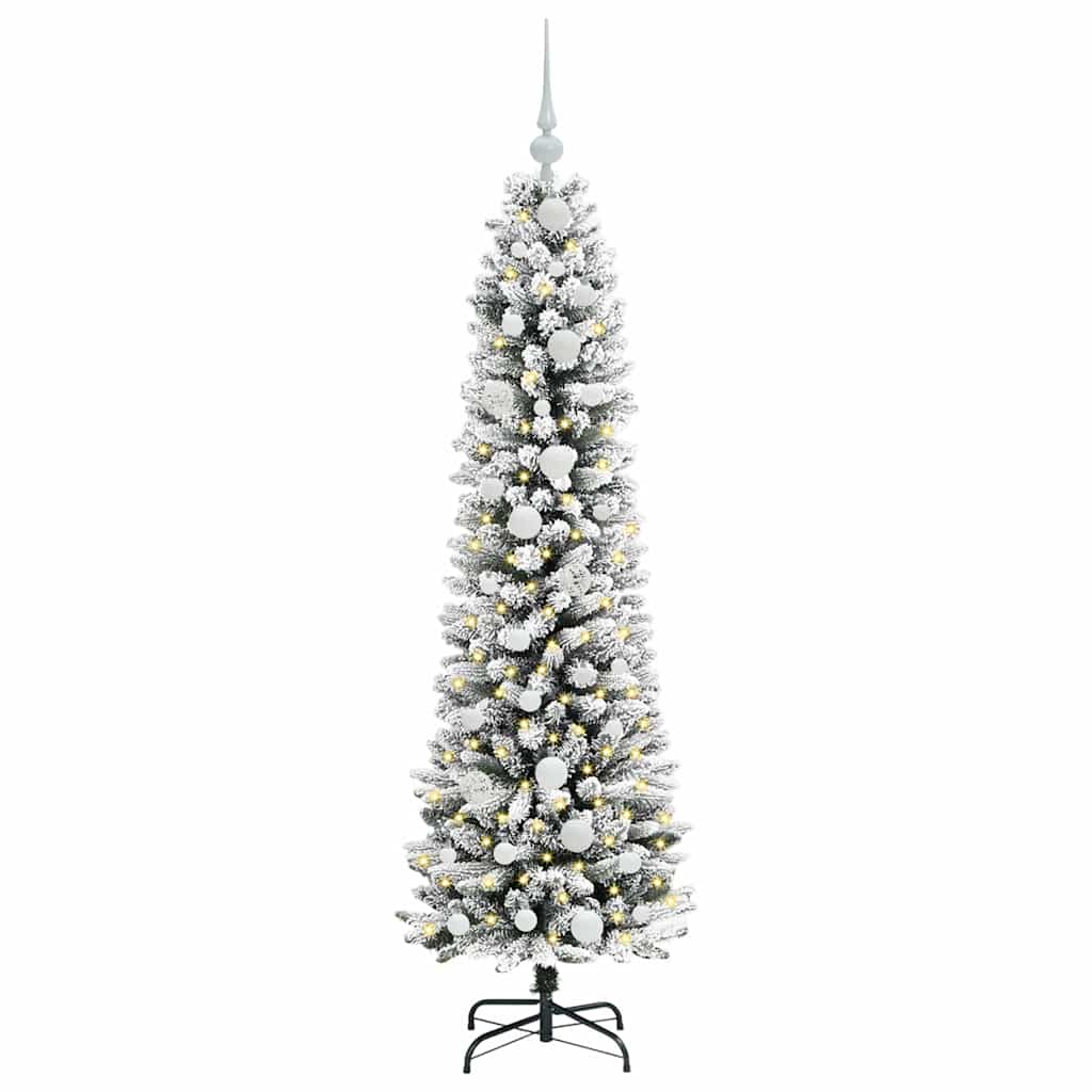 Artificial Christmas Tree with 150 LEDs with Stand White 150 cm
