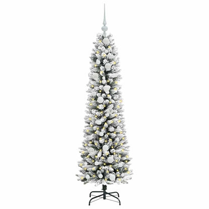 Artificial Christmas Tree with 150 LEDs with Stand White 150 cm