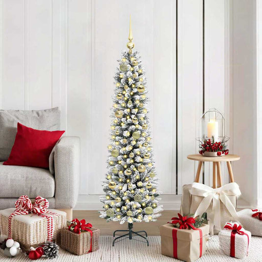 Artificial Christmas Tree with 150 LEDs with Stand White 150 cm