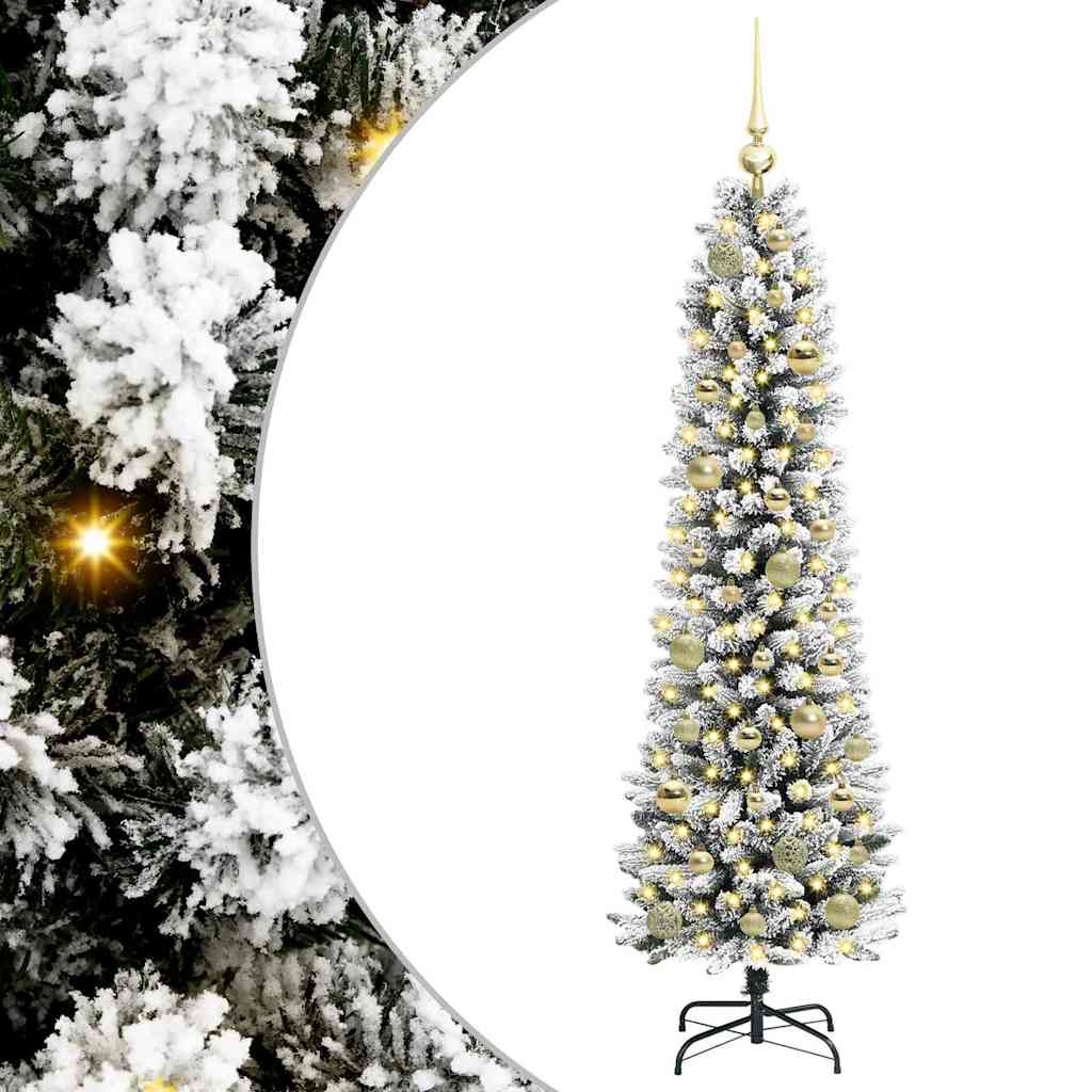 Artificial Christmas Tree with 150 LEDs with Stand White 150 cm