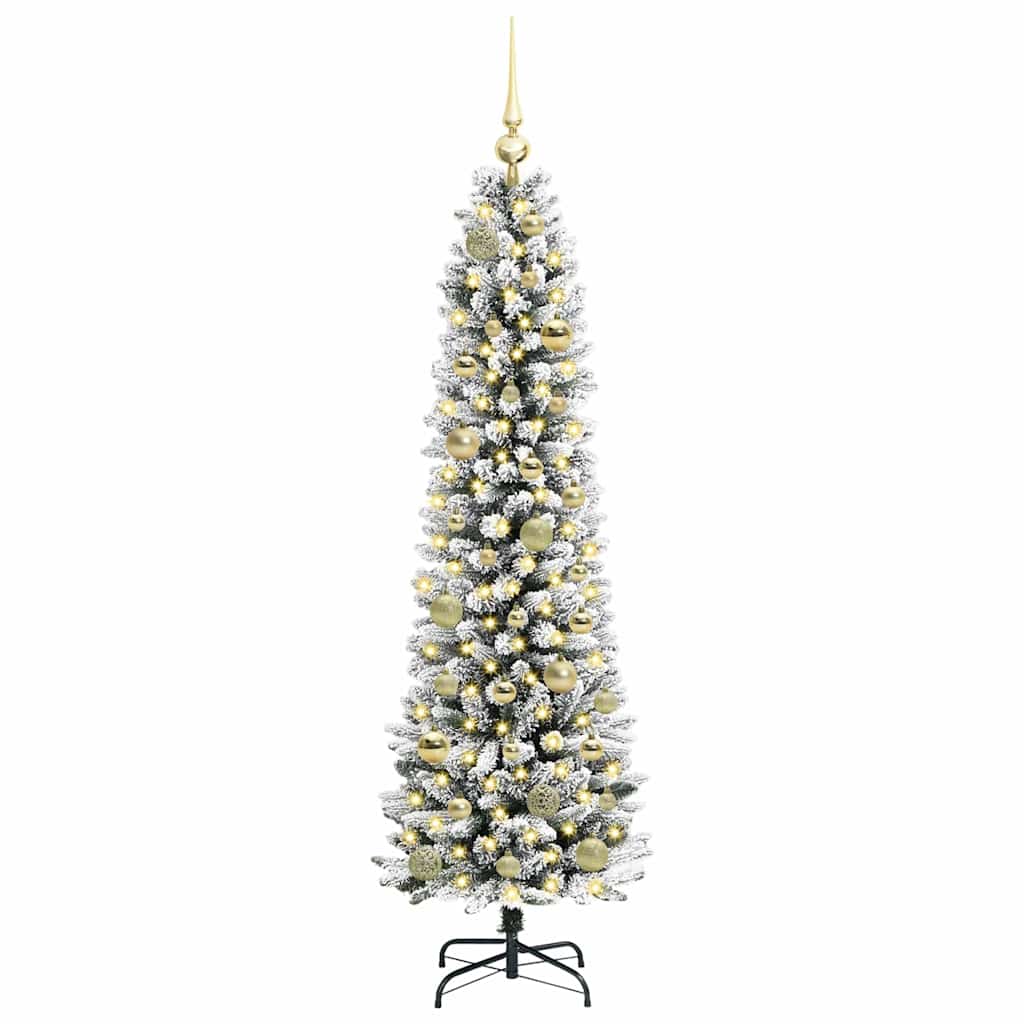 Artificial Christmas Tree with 150 LEDs with Stand White 150 cm