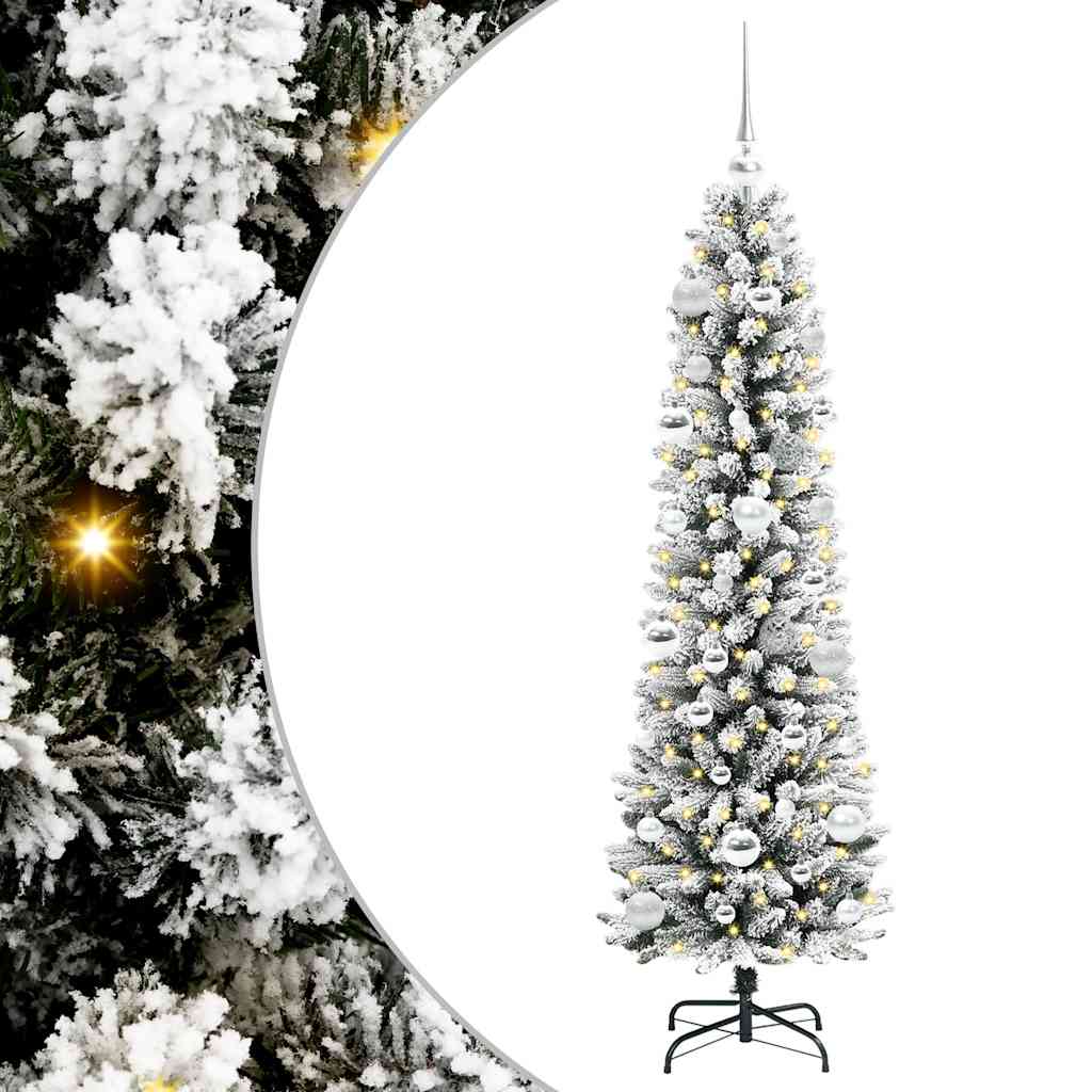 Artificial Christmas Tree with 150 LEDs with Stand White 150 cm