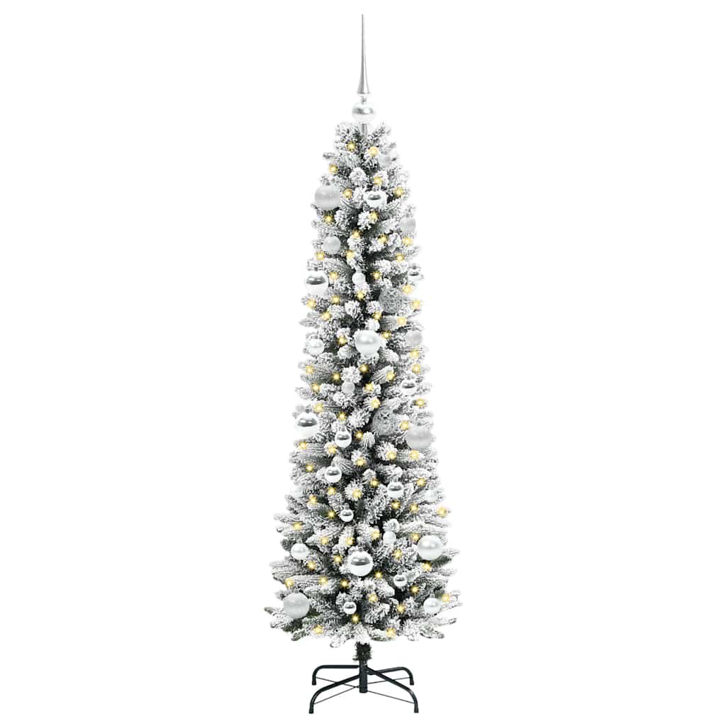 Artificial Christmas Tree with 150 LEDs with Stand White 150 cm