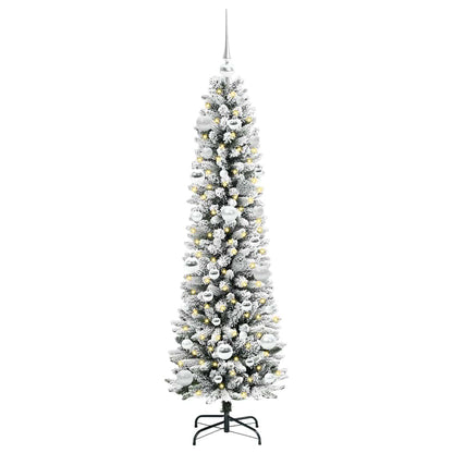 Artificial Christmas Tree with 150 LEDs with Stand White 150 cm