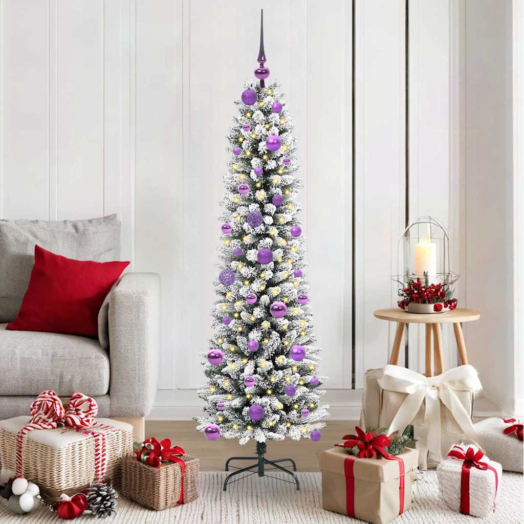 Artificial Christmas Tree with 150 LEDs with Stand White 150 cm