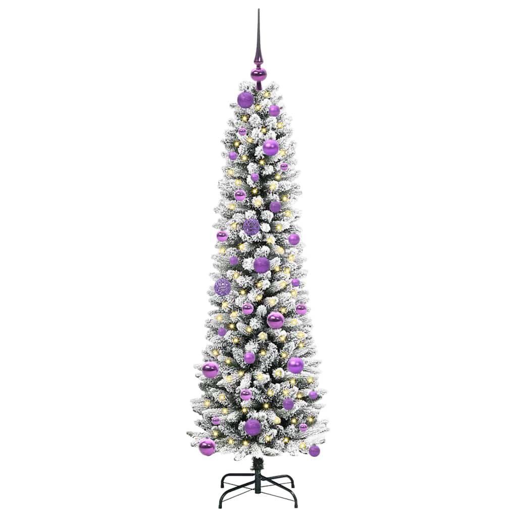 Artificial Christmas Tree with 150 LEDs with Stand White 150 cm