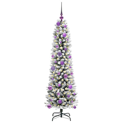 Artificial Christmas Tree with 150 LEDs with Stand White 150 cm