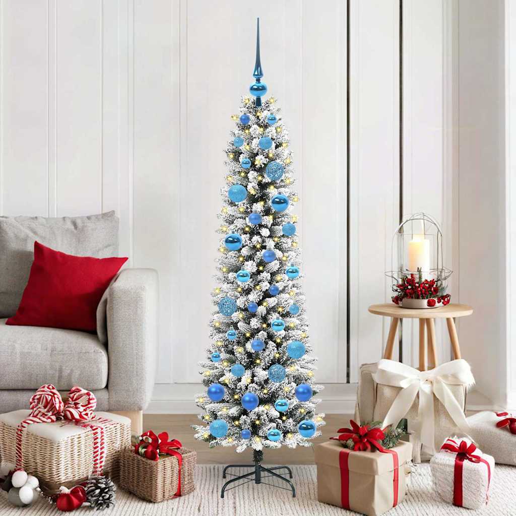 Artificial Christmas Tree with 150 LEDs with Stand White 150 cm
