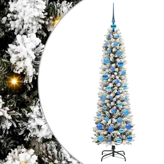 Artificial Christmas Tree with 150 LEDs with Stand White 150 cm