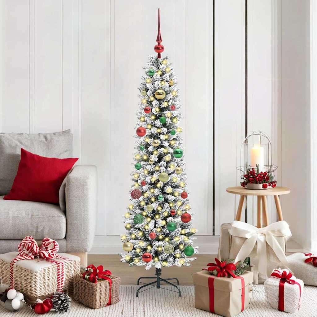 Artificial Christmas Tree with 150 LEDs with Stand White 150 cm
