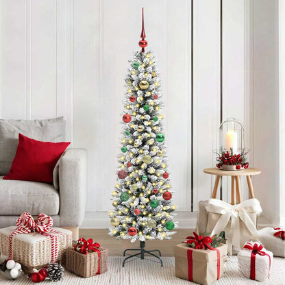 Artificial Christmas Tree with 150 LEDs with Stand White 150 cm