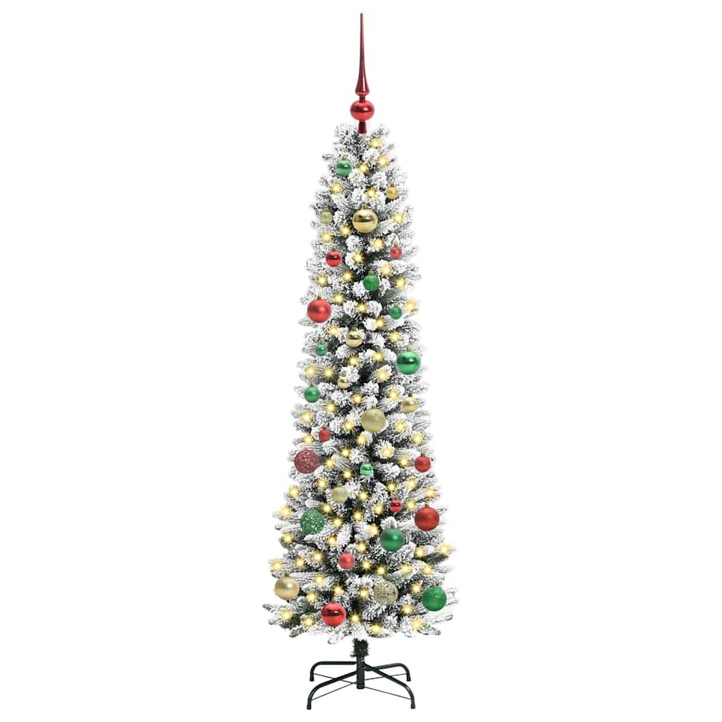 Artificial Christmas Tree with 150 LEDs with Stand White 150 cm