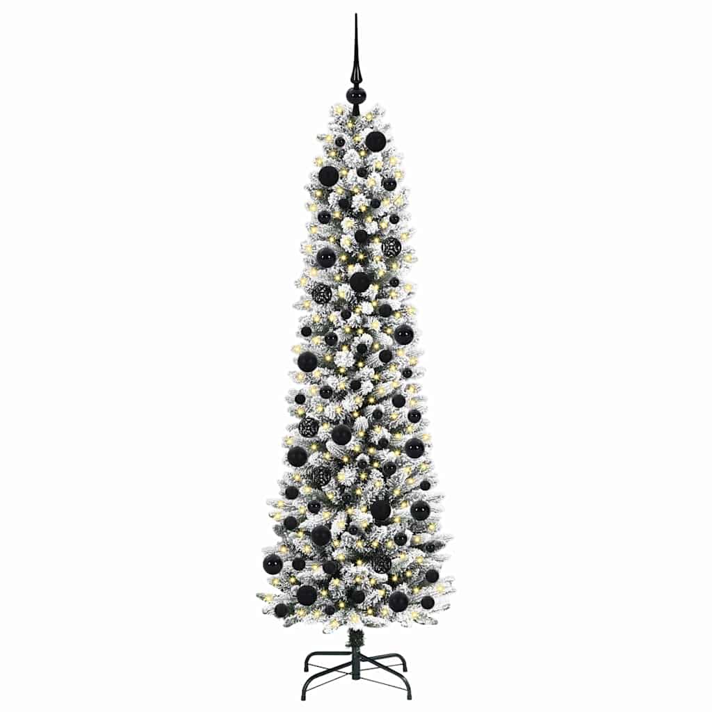 Artificial Christmas Tree with 300 LEDs with Stand White 180 cm