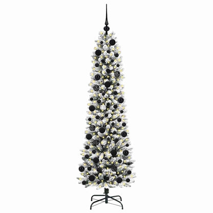 Artificial Christmas Tree with 300 LEDs with Stand White 180 cm