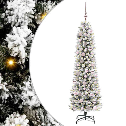 Artificial Christmas Tree with 300 LEDs with Stand White 180 cm
