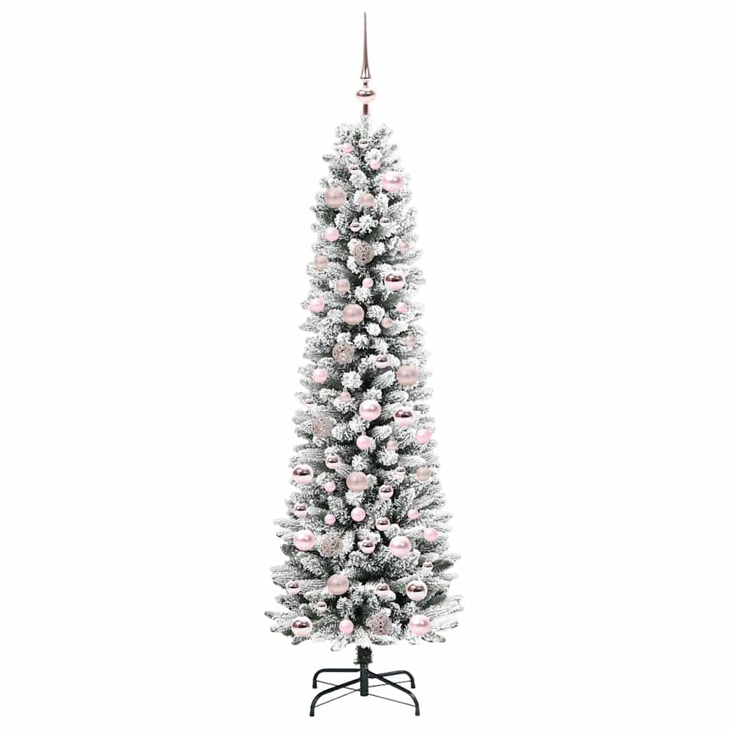 Artificial Christmas Tree with 300 LEDs with Stand White 180 cm