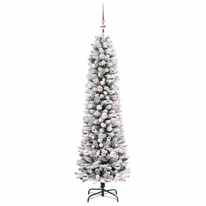 Artificial Christmas Tree with 300 LEDs with Stand White 180 cm