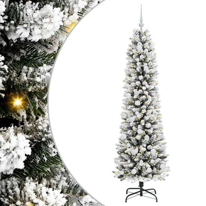 Artificial Christmas Tree with 300 LEDs with Stand White 180 cm