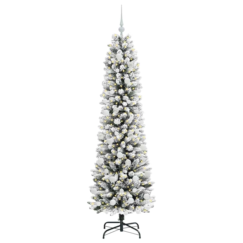 Artificial Christmas Tree with 300 LEDs with Stand White 180 cm