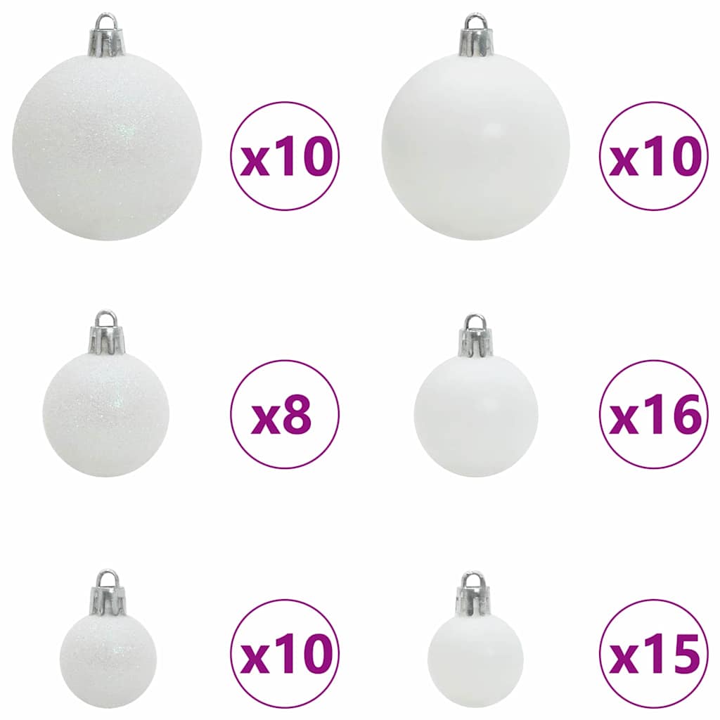 Artificial Christmas Tree with 300 LEDs with Stand White 180 cm