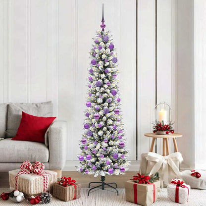Artificial Christmas Tree with 300 LEDs with Stand White 180 cm