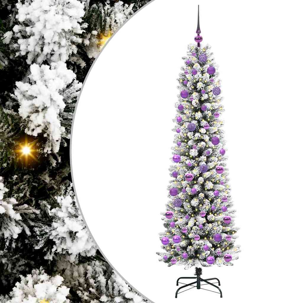 Artificial Christmas Tree with 300 LEDs with Stand White 180 cm