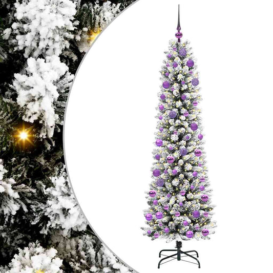 Artificial Christmas Tree with 300 LEDs with Stand White 180 cm