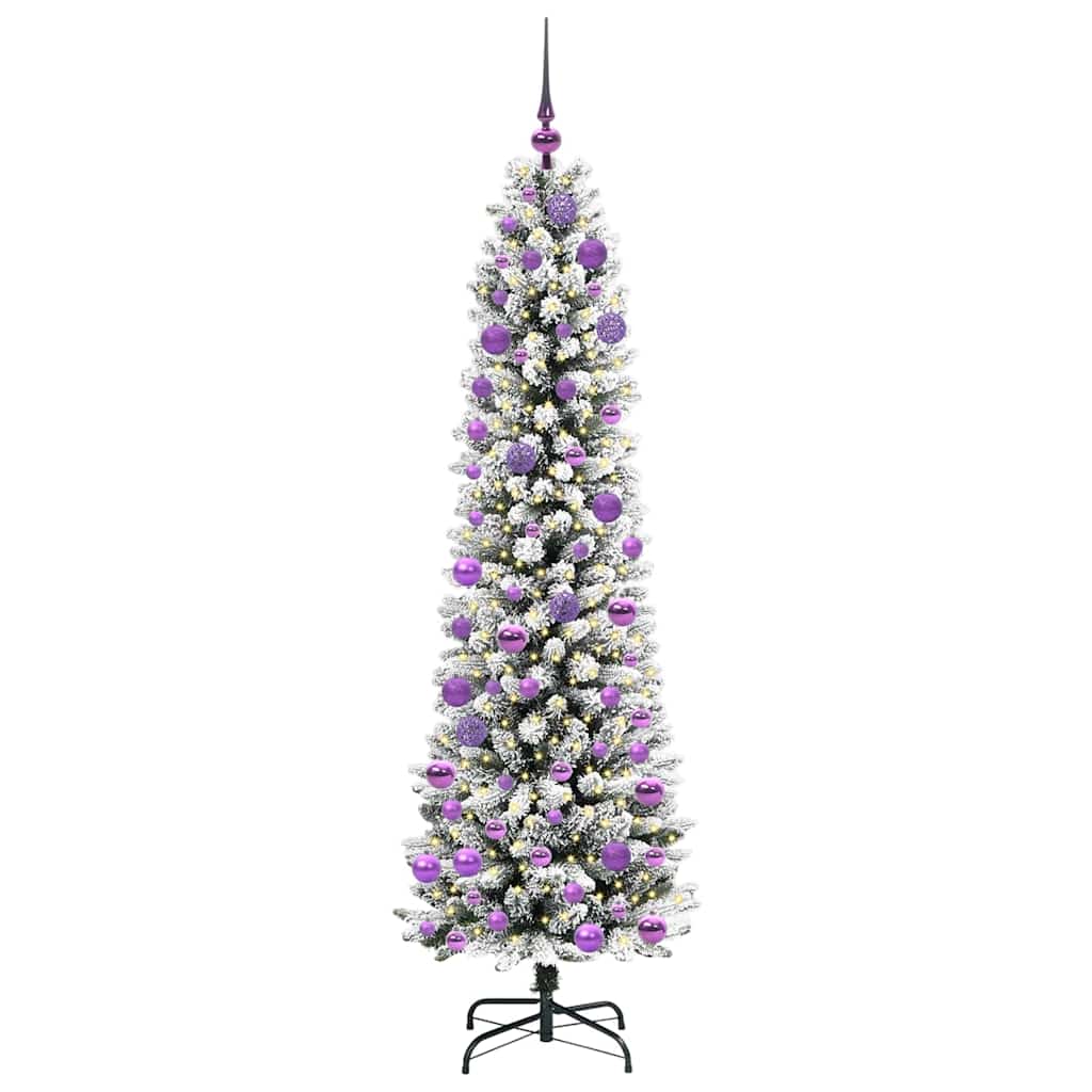 Artificial Christmas Tree with 300 LEDs with Stand White 180 cm