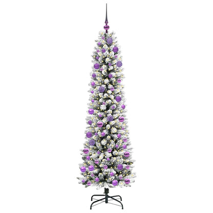 Artificial Christmas Tree with 300 LEDs with Stand White 180 cm