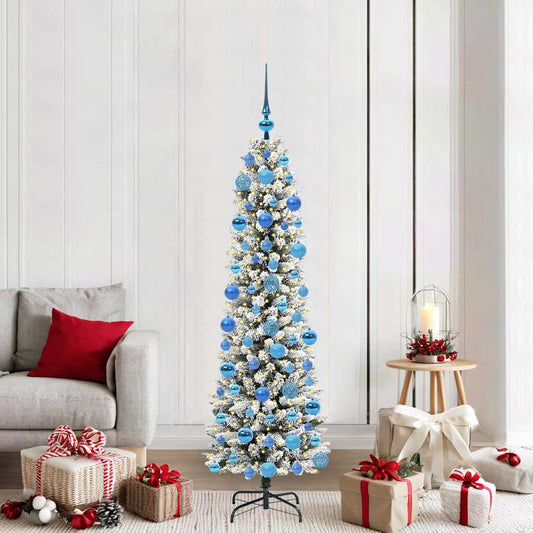 Artificial Christmas Tree with 300 LEDs with Stand White 180 cm