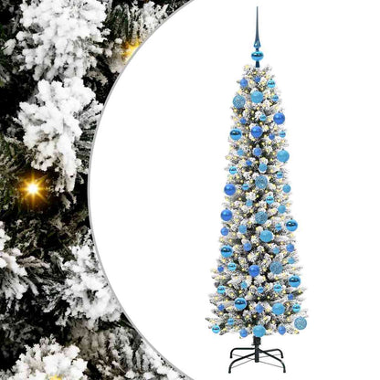 Artificial Christmas Tree with 300 LEDs with Stand White 180 cm