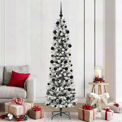 Artificial Christmas Tree with 300 LEDs with Stand White 210 cm