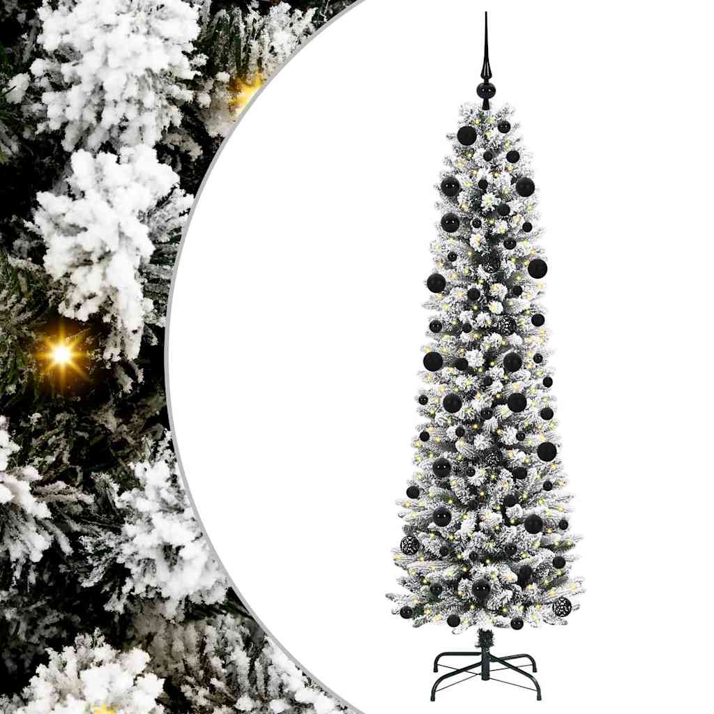 Artificial Christmas Tree with 300 LEDs with Stand White 210 cm