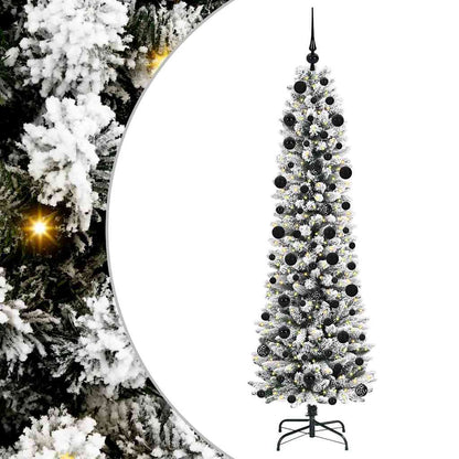 Artificial Christmas Tree with 300 LEDs with Stand White 210 cm