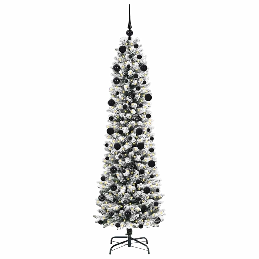 Artificial Christmas Tree with 300 LEDs with Stand White 210 cm