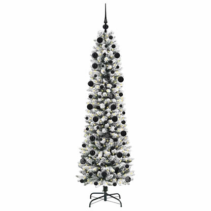 Artificial Christmas Tree with 300 LEDs with Stand White 210 cm