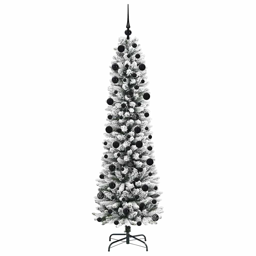 Artificial Christmas Tree with 300 LEDs with Stand White 210 cm