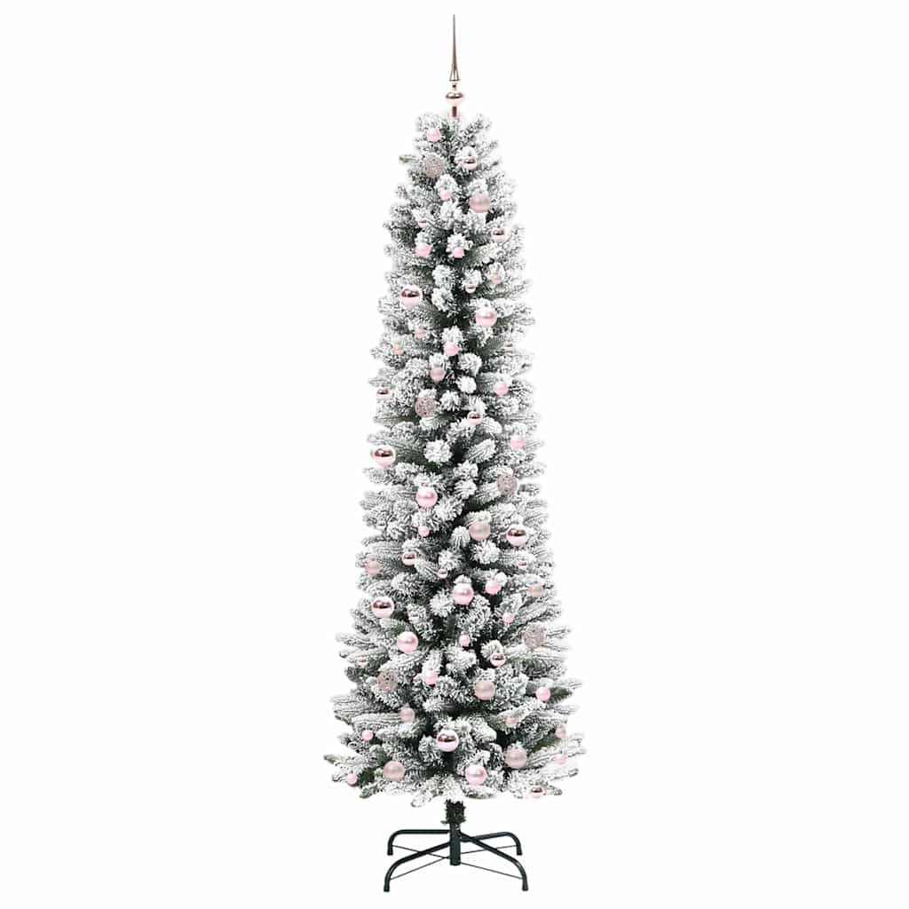 Artificial Christmas Tree with 300 LEDs with Stand White 210 cm
