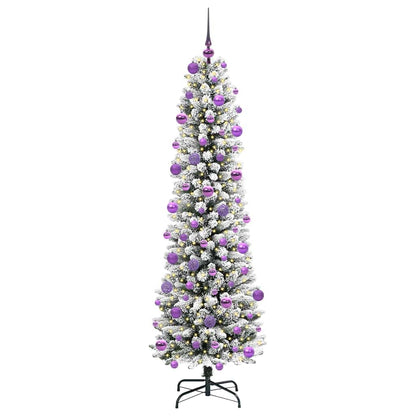 Artificial Christmas Tree with 300 LEDs with Stand White 210 cm