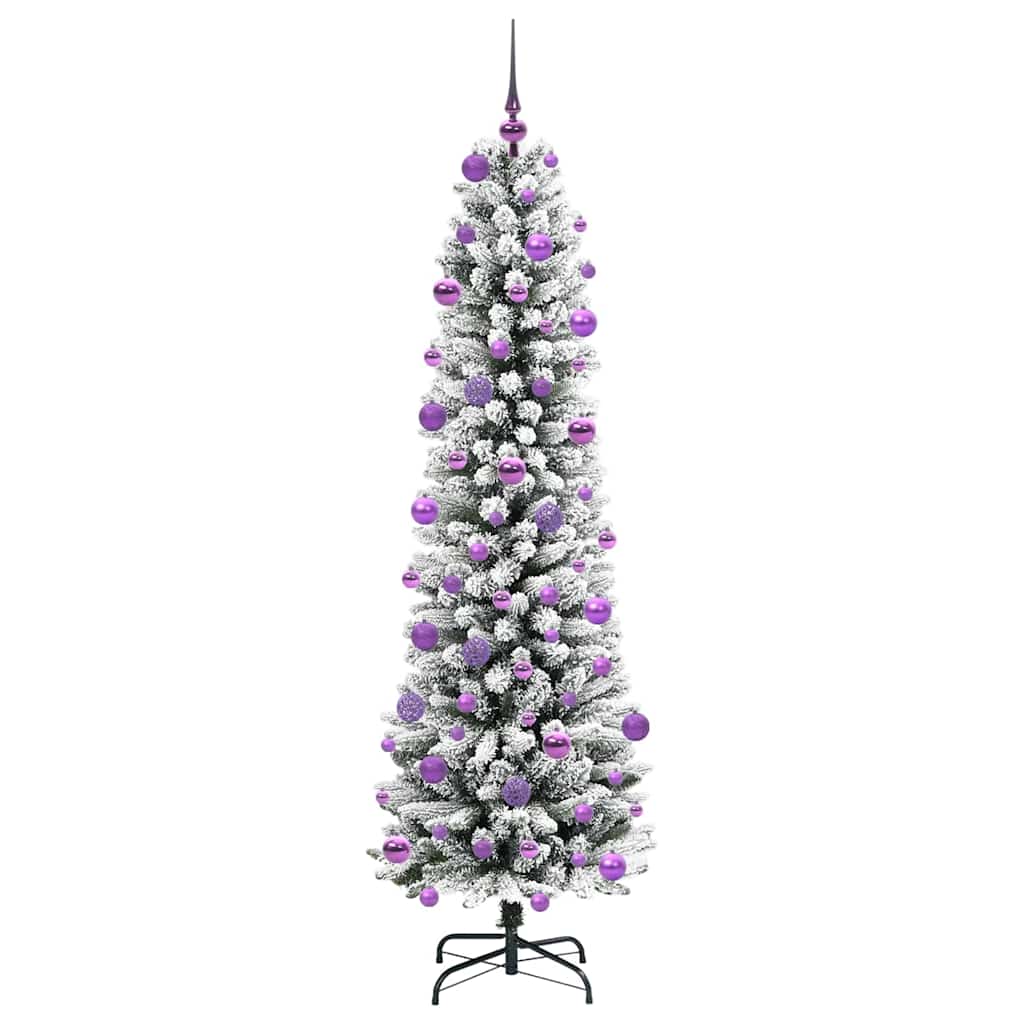 Artificial Christmas Tree with 300 LEDs with Stand White 210 cm